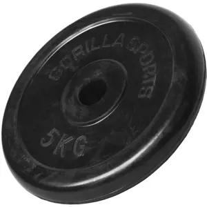 Gorilla Sports Pogumovaný zátěžový kotouč, 5 kg