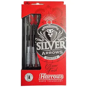 Harrows SOFT SILVER ARROW Šipky s plastovým hrotem 18g