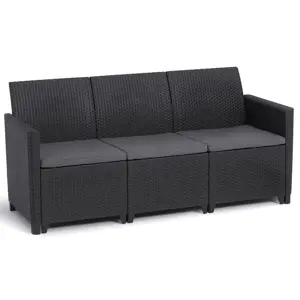 MARIE zahradní sofa pro 3 osoby, grafit