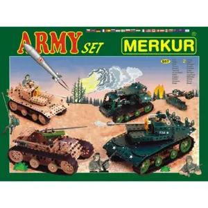 MERKUR Army Set Stavebnice 62 vrstvy v krabici 36x27x5,5cm