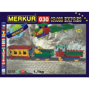 MERKUR Cross expres 030 Stavebnice 10 modelů 310ks v krabici 36x27x3cm