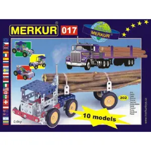 MERKUR Kamion 017 Stavebnice 10 modelů 202ks v krabici 26x18x5cm