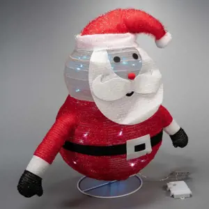 Nexos Vánoční dekorace - Santa Claus, 30 LED, 58 cm