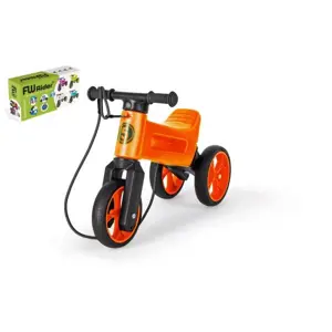 Odrážedlo FUNNY WHEELS Rider SuperSport oranž. 2v1+popruh, výš. sedla 28/30cm nos. 25kg 18m+ v krabi