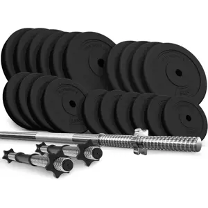 Physionics 91839 PHYSIONIC Vzpěračský set se závažím, hvězdicové zámky 108 kg