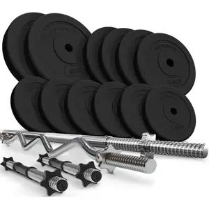 Physionics 91846 PHYSIONIC Vzpěračský set se závažím, hvězdicové zámky, 45 kg