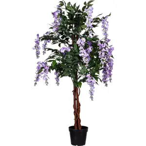 PLANTASIA 85195 Umělý strom Vistárie 120 cm, modrofialové květy