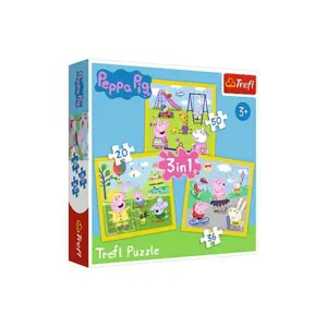 Puzzle 3v1 Prasátko Peppa