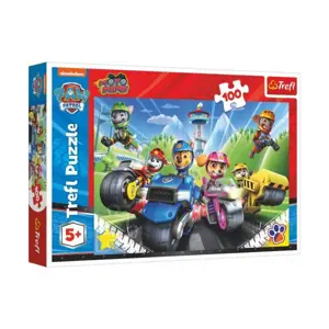 Puzzle Tlapková patrola na motorkách/Paw patrol 100 dílků 41x27,5cm v krabici 29x19x4cm