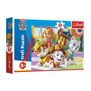 Puzzle Tlapková patrola vždy včas/Paw Patrol 27x20cm 30 dílků v krabičce 21x14x4cm