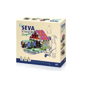 Seva Stavíme Bungalov Stavebnice plast 548 dílků v krabici 35x33x7cm