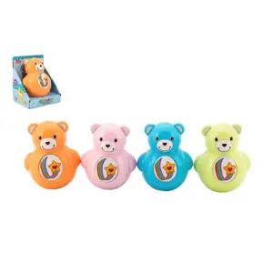 Teddies medvídek kývací 10 cm plast se zvukem 4 barvy v krabičce