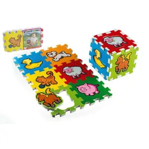 Teddies Pěnové puzzle Moje první zvířátka 15x15x1 2cm MPZ 6 ks