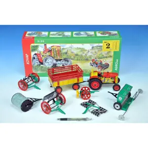 Traktor s náčiním Agroset 1:25