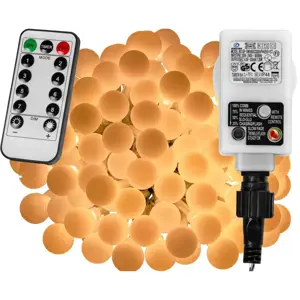 VOLTRONIC® 67300 Párty osvětlení - 5 m, 50 LED diod, teple bílé + ovladač