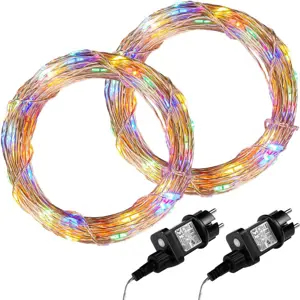 VOLTRONIC 68037 Sada 2 kusů světelných drátů - 100 LED, barevná